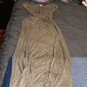 Elegant Olive Green Dress